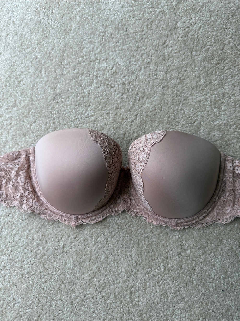 Victoria's Secret Dream Angels Multi-way Strapless Lace-Trim Bra in Light Pink
